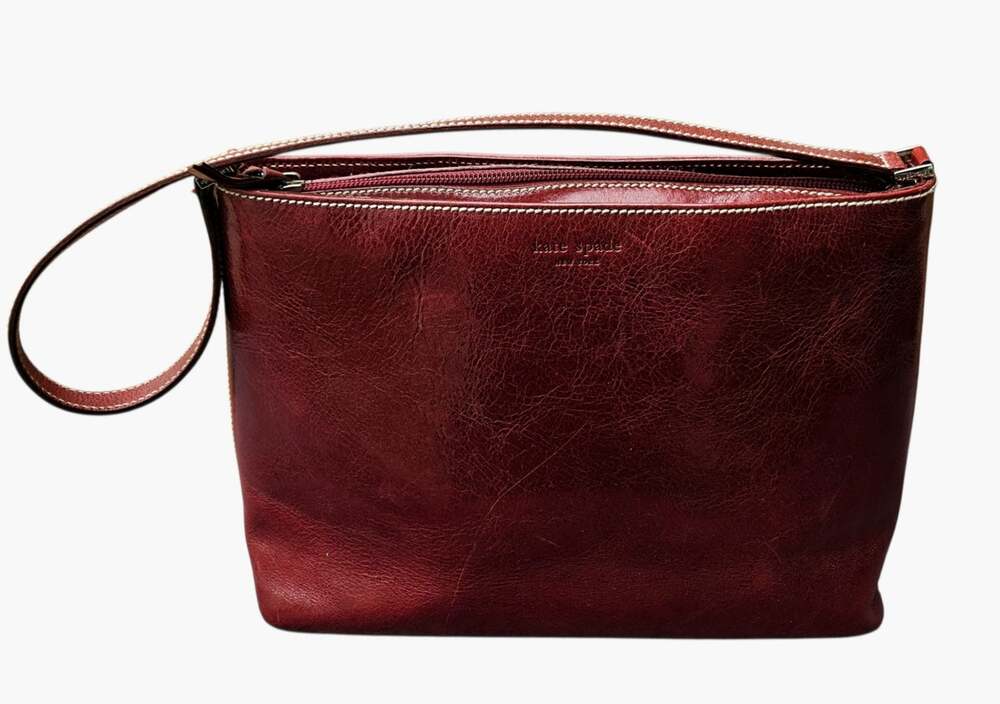 Kate Spade Vintage Burgundy Leather Shoulder Bag Italy | Circa 1996 Collector